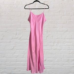 NWT Zara long pink satin dress.
